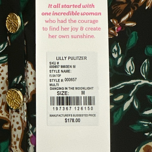 Lilly Pulitzer Elsa silk blouse, safari jungle print - Picture 2 of 2